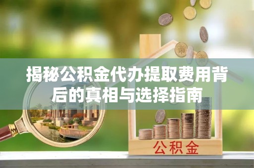 凌海揭秘公积金代办提取费用背后的真相与选择指南